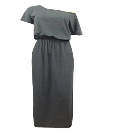 Boho Short Sleeve Side Slit Maxi Dress