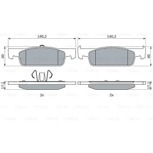 Bosch Disc Brake Pad Set - Smart Fortwo (Front) - BP1506