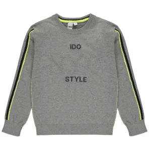 Boys Grey Cotton Jumper