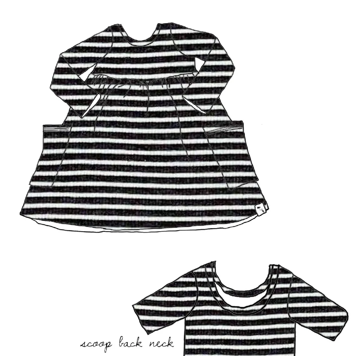 BR Basic Stripes RIB KNIT - Joy Dress