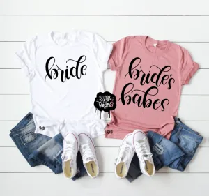 Bride   Bride's Babes Bachelorette Party Girls Trip Shirts