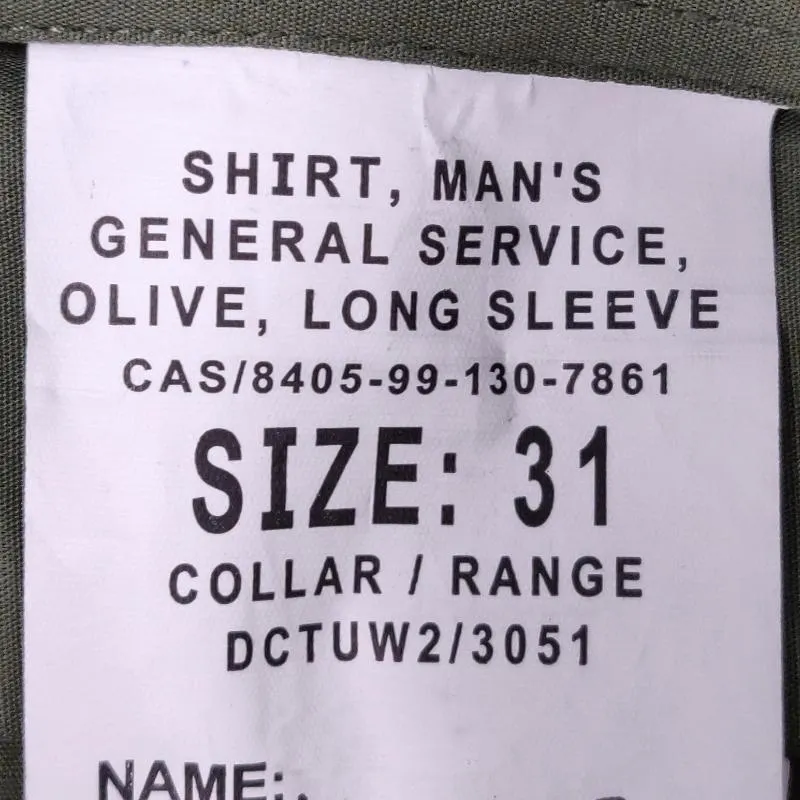 British Army Long Sleeve Shirt