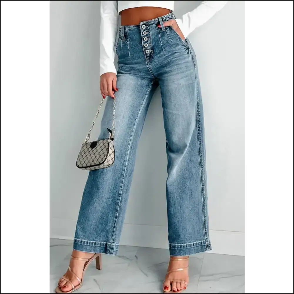 Button Fly High Waist Jeans: Dress Like you just Won at Life! 😏👖