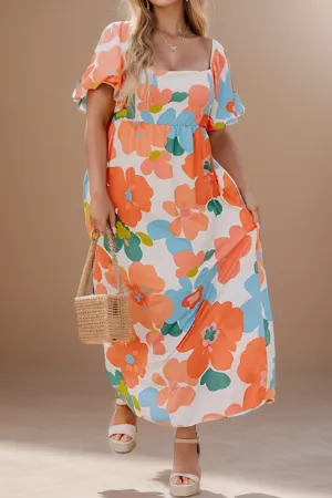 Candace Plus Size Printed Short Sleeve Dress