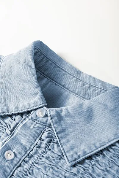 Cap Sleeve Denim Dress