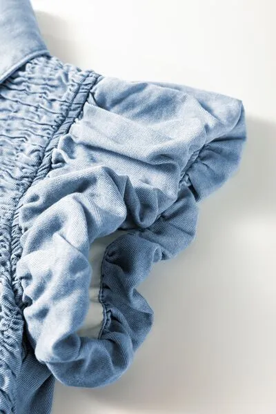 Cap Sleeve Denim Dress
