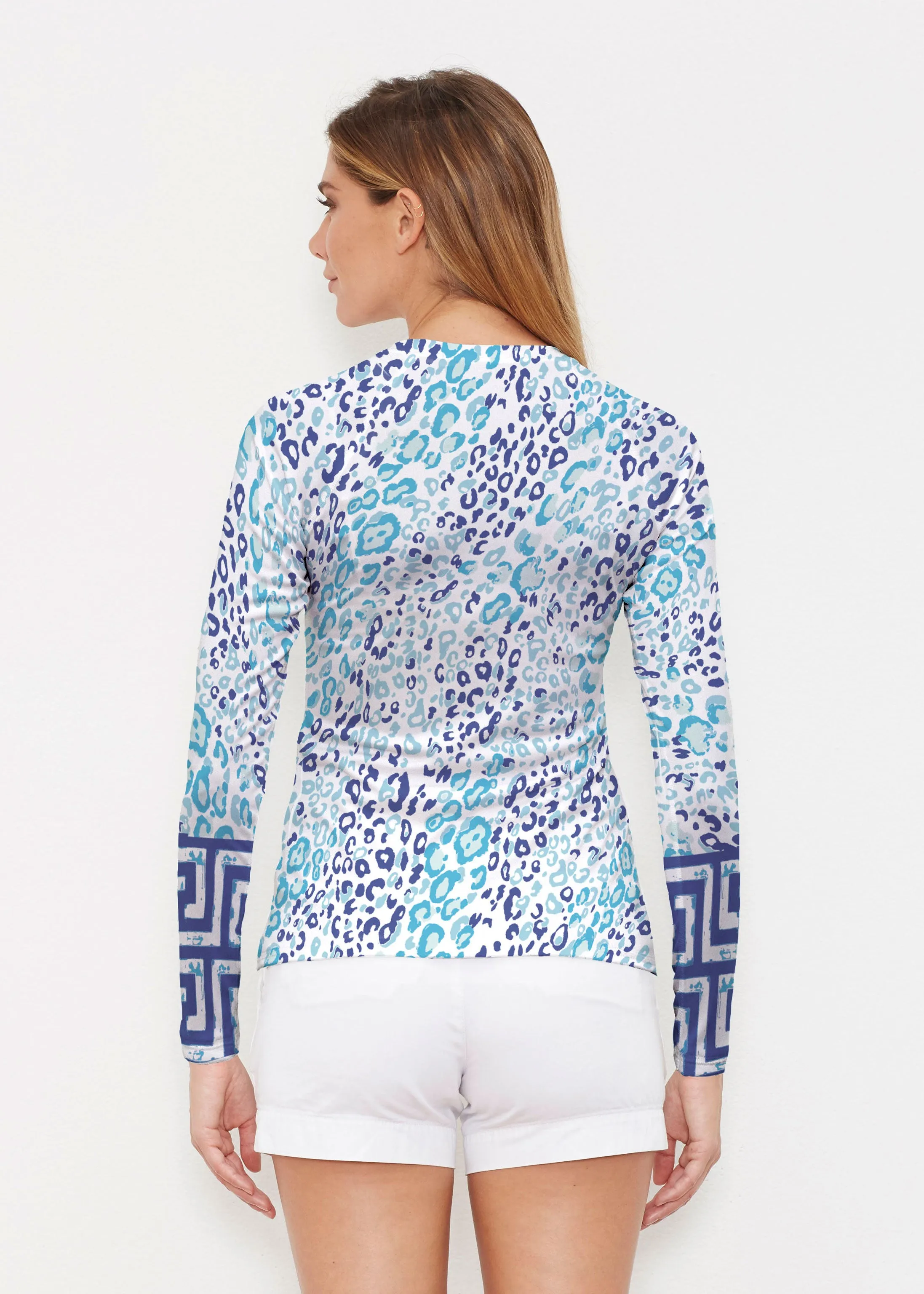 Cat Blue (7755) ~ Long Sleeve Rash Guard