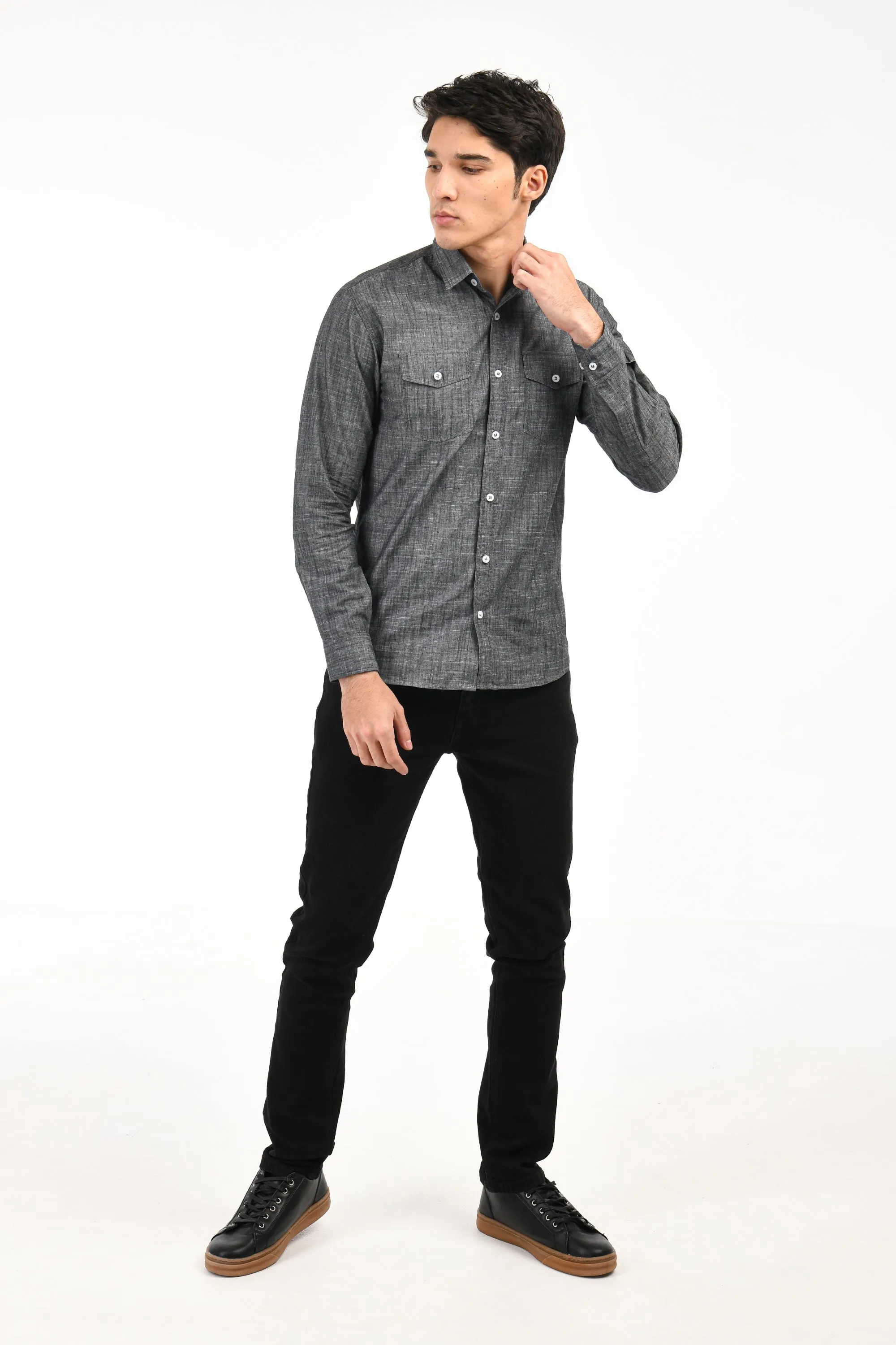 Charcoal Melange Shirt