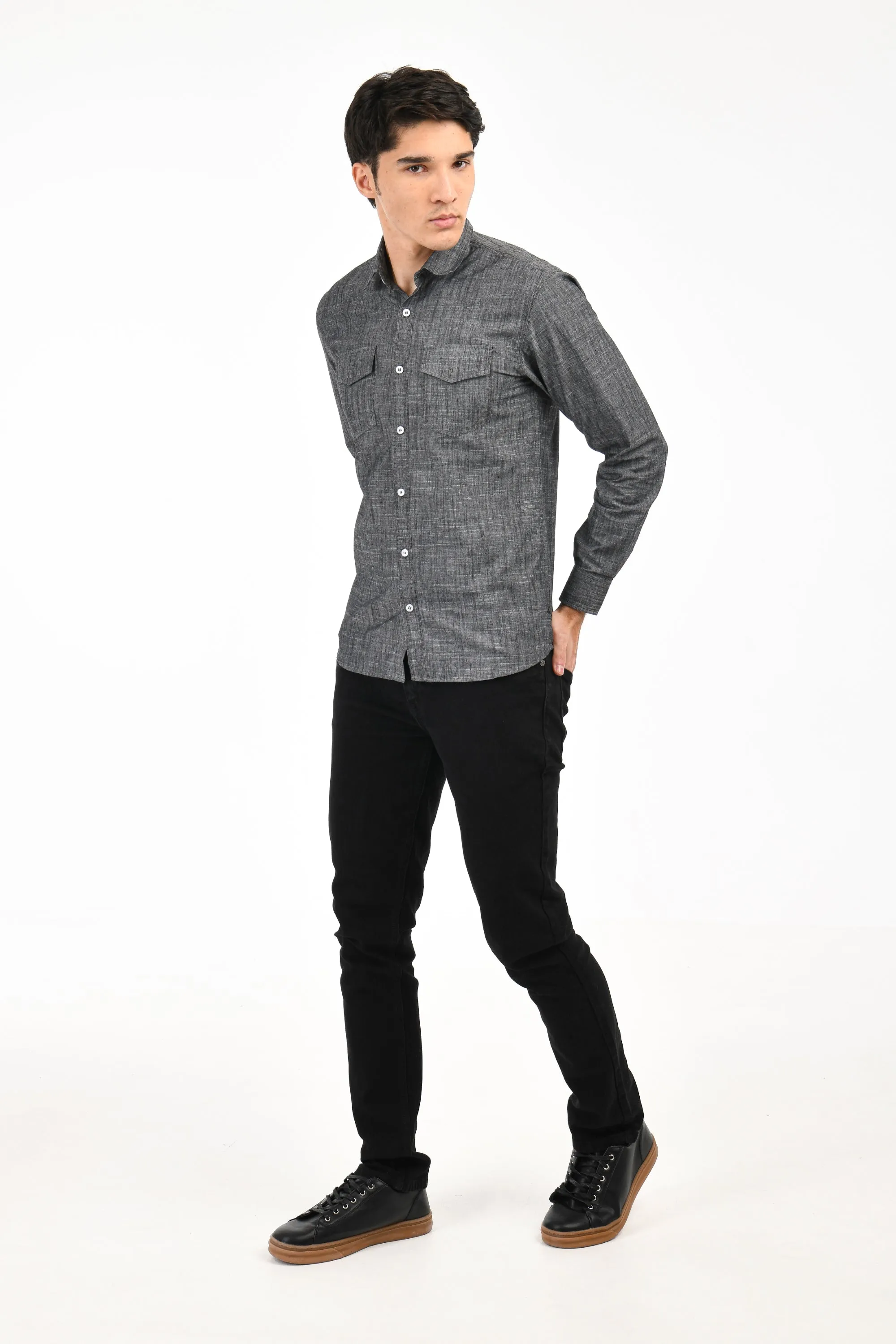 Charcoal Melange Shirt