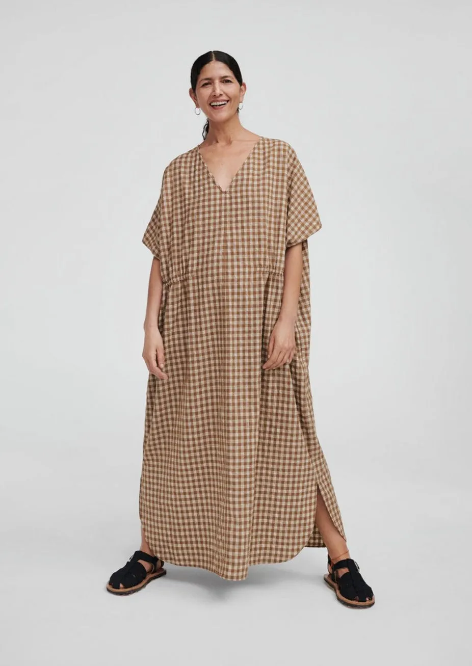 Checkered Shirt Dress, Breen