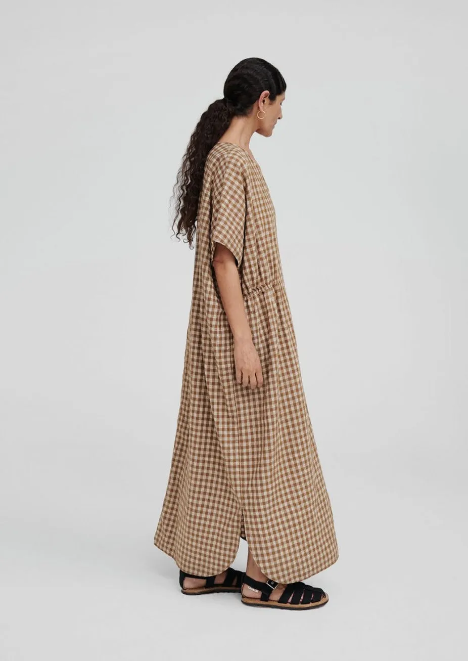 Checkered Shirt Dress, Breen