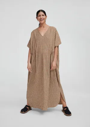 Checkered Shirt Dress, Breen