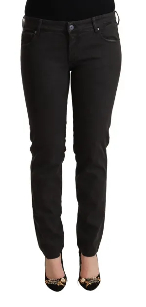 Chic Black Low Waist Skinny Denim