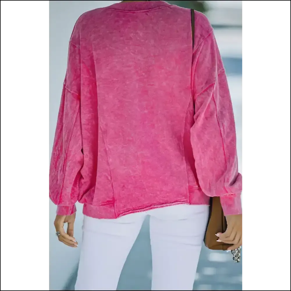 Chic Round Neck Long Sleeve Sweatshirt