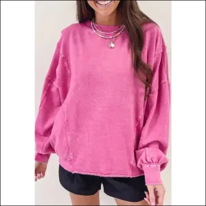 Chic Round Neck Long Sleeve Sweatshirt