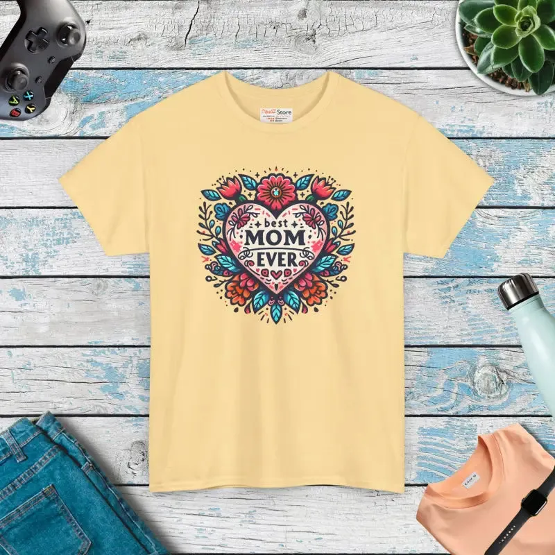 Chic Unisex Heavy Cotton Tee Celebrates Best Moms