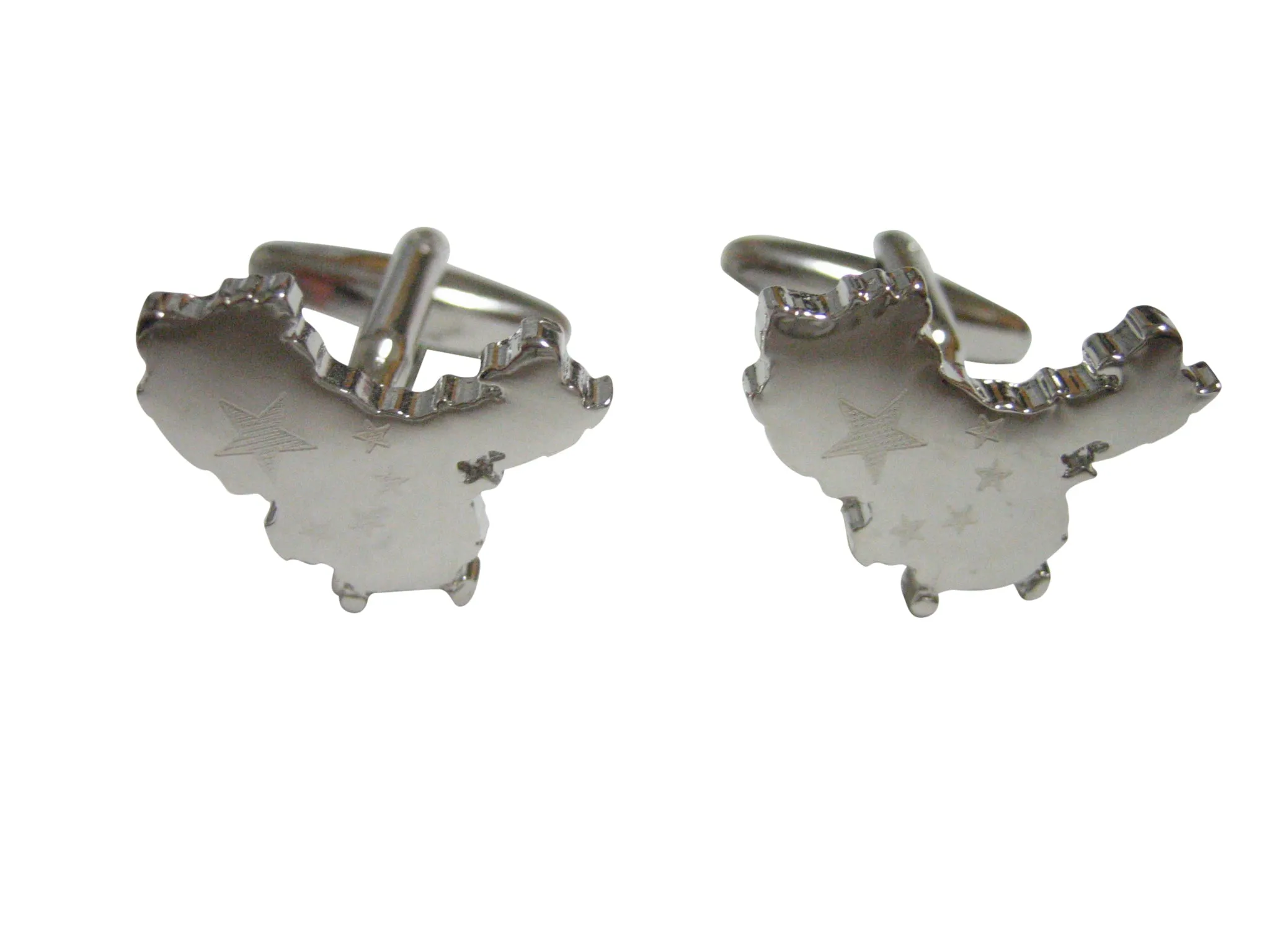 China Map Shape and Flag Design Cufflinks