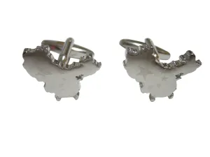 China Map Shape and Flag Design Cufflinks