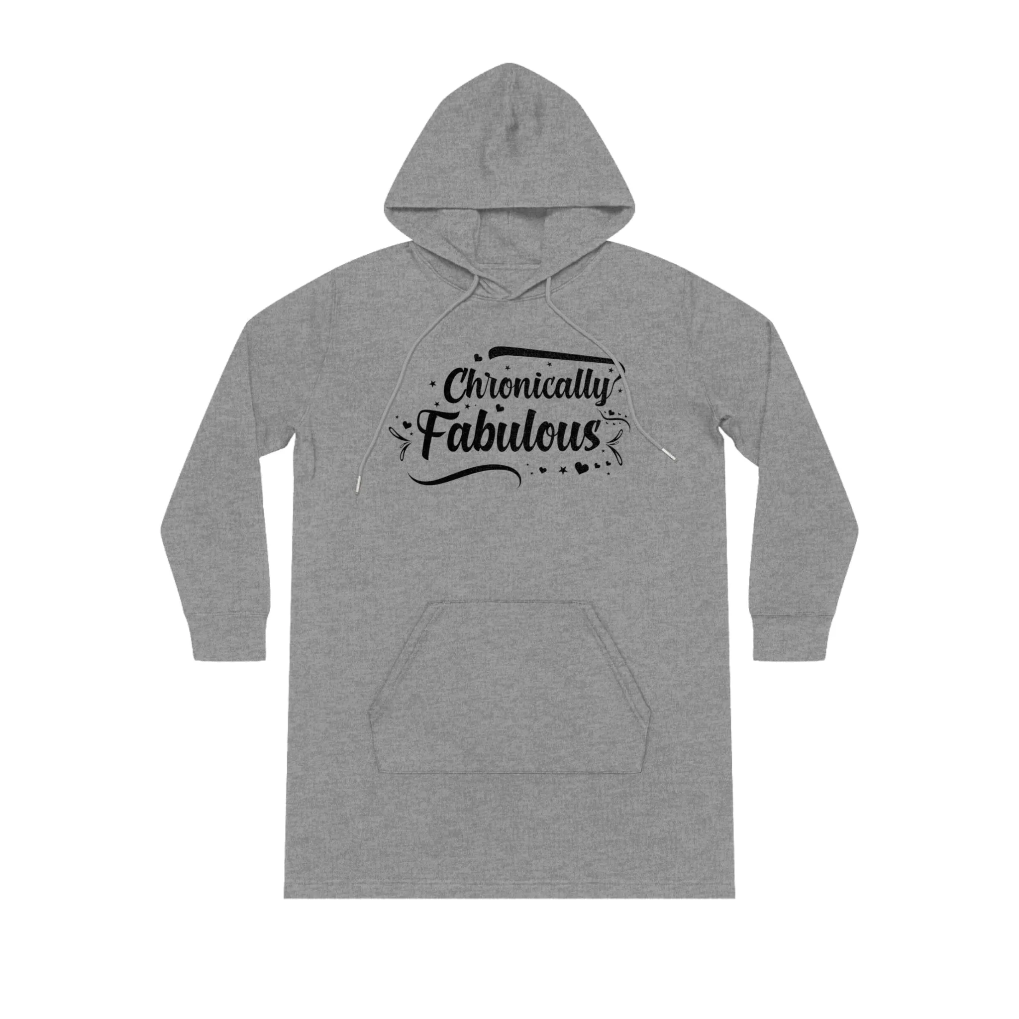 Chronically Fabulous, Women's Streeter Organic Hoodie Dress (Dark), Printed