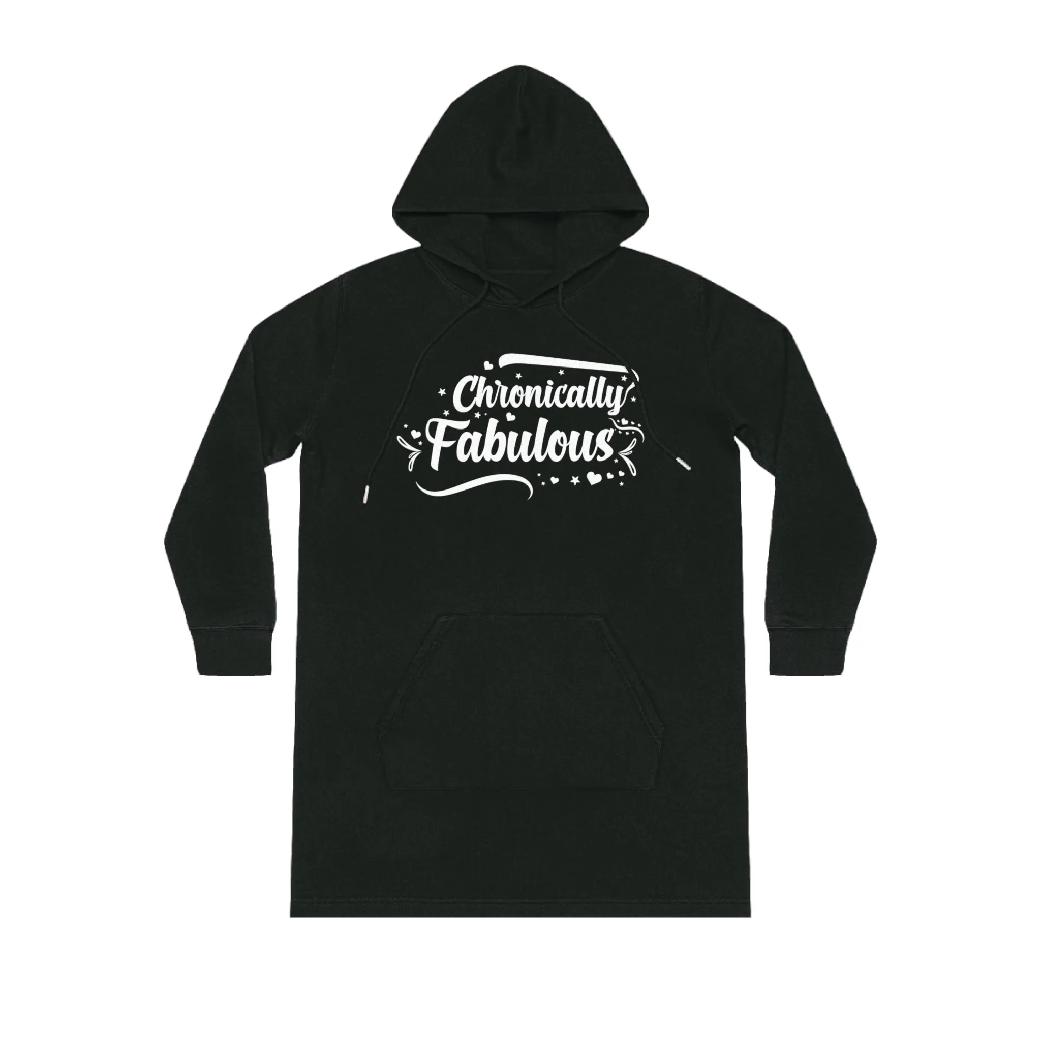 Chronically Fabulous, Women's Streeter Organic Hoodie Dress (Dark), Printed