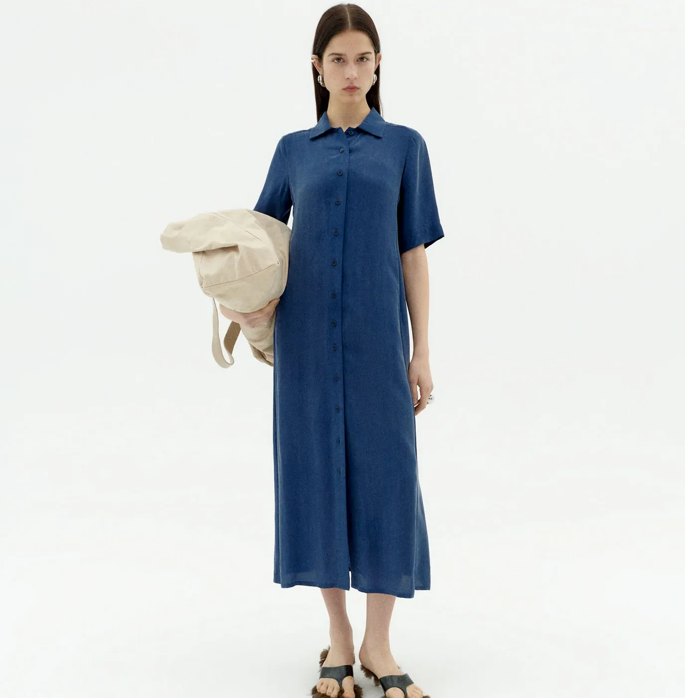 cobalt cupro gianna dress