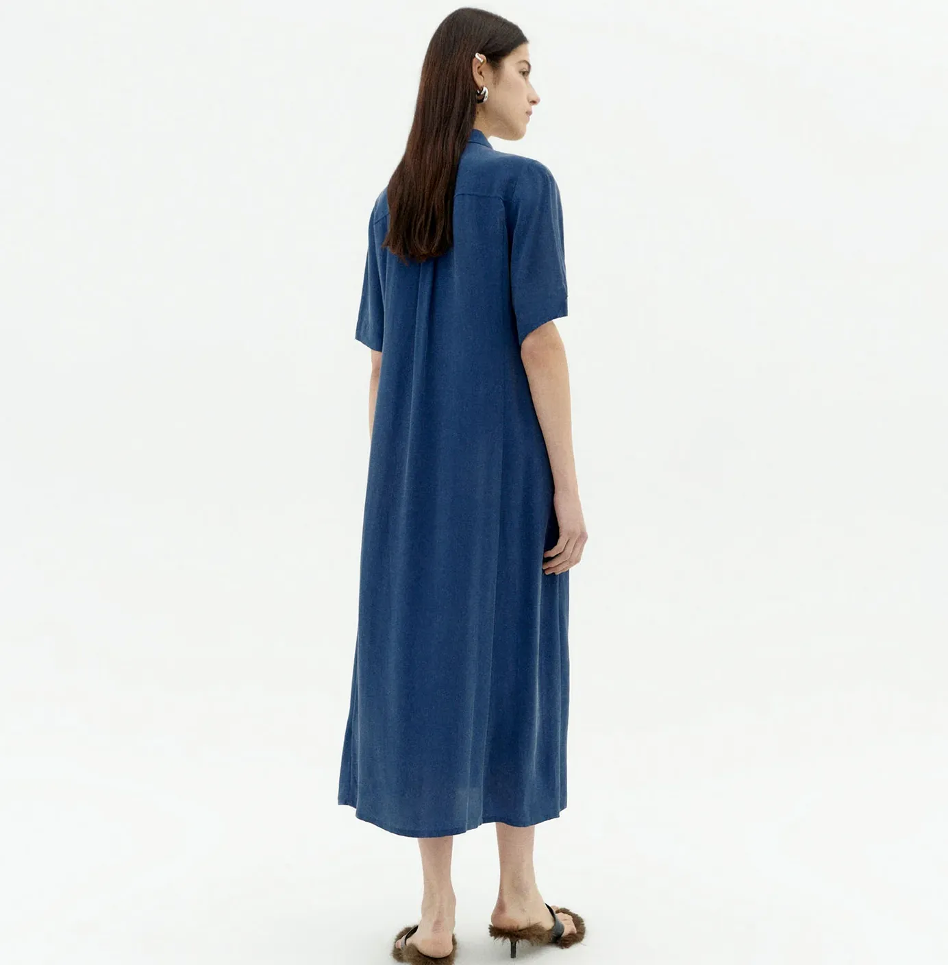 cobalt cupro gianna dress