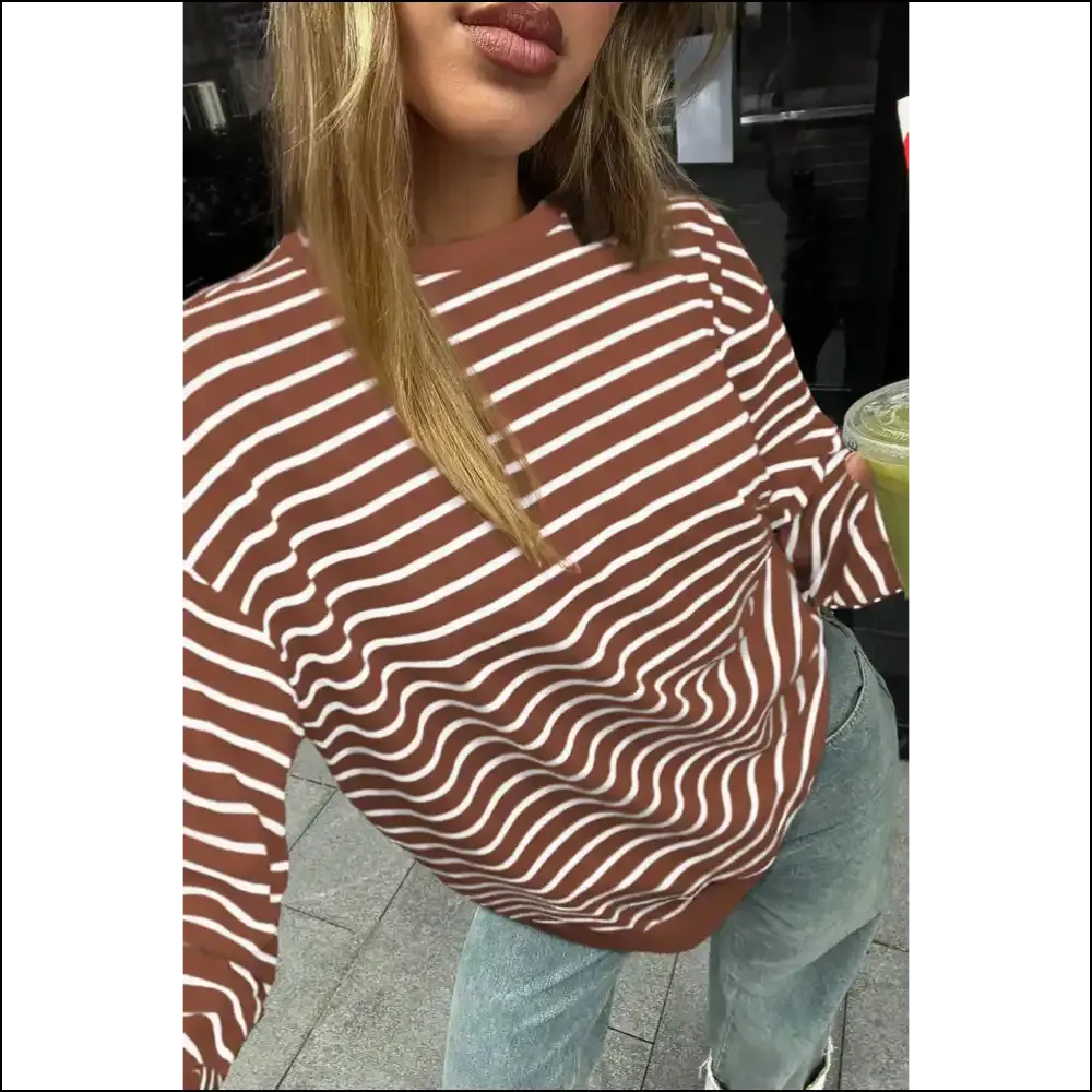 Coffee Striped Cozy: Needful Things' Vibe  Sweatshirt ☕