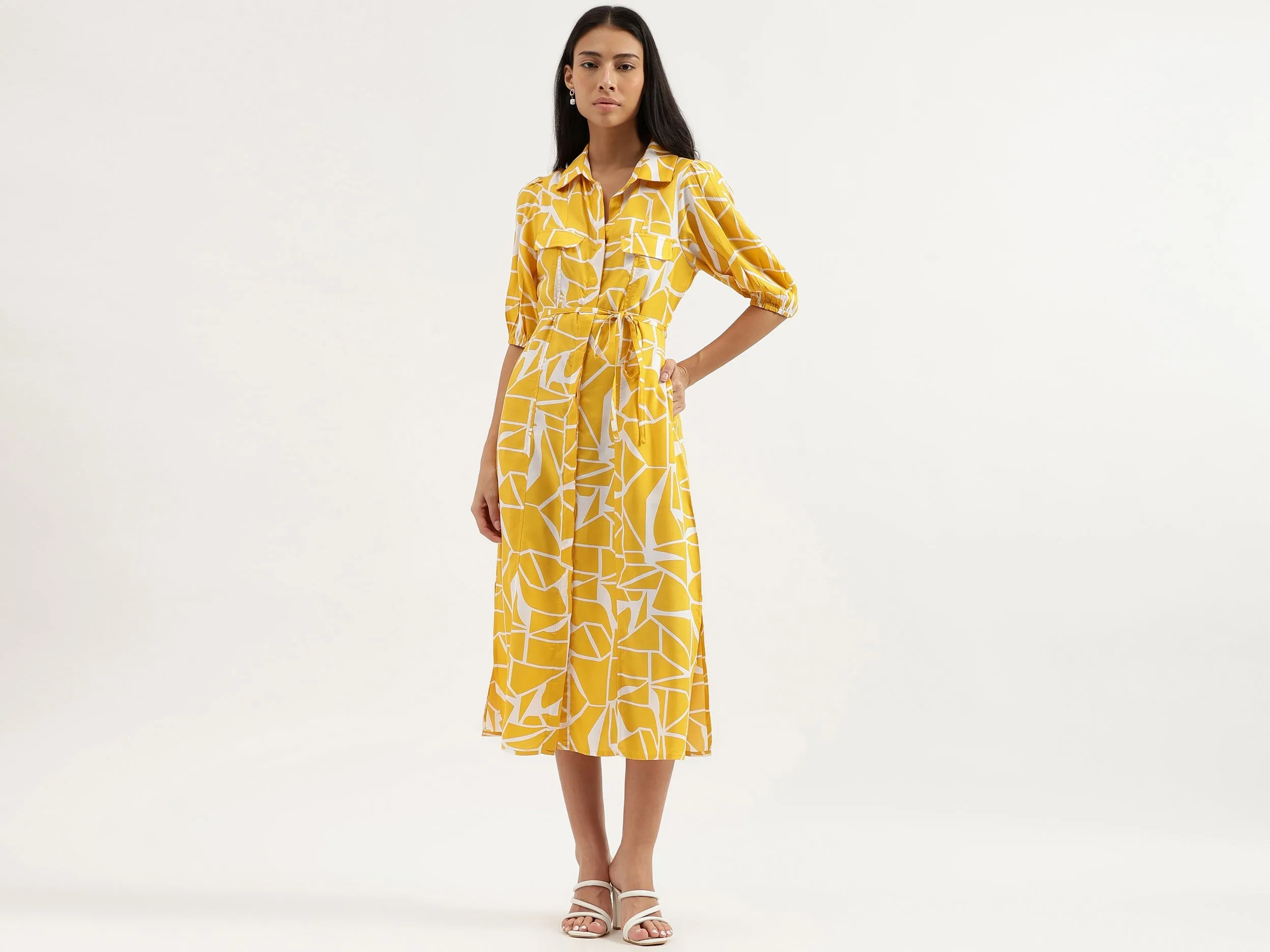 Collared Printed Dresses