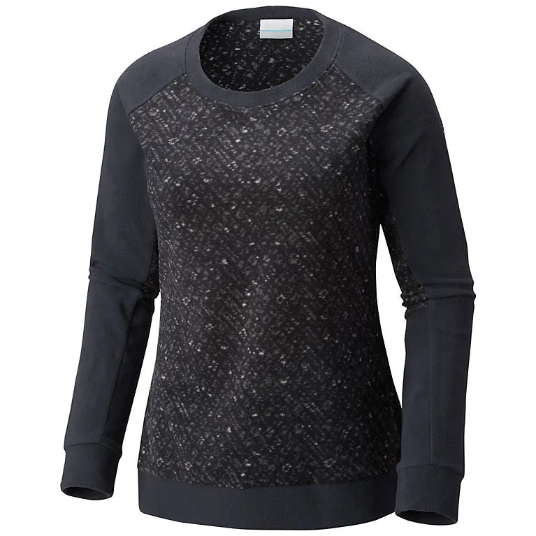 Columbia Glacial Crew Womens Shirt Black Texture Print