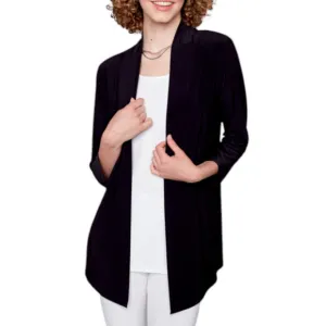 Compli-K Women's Black Cardigan Size L Long Sleeve NWT