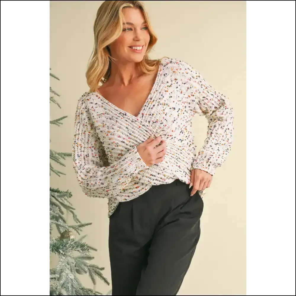 Confetti Reversible Twist Sweater: Needful Things Says "Twist !" 🤪