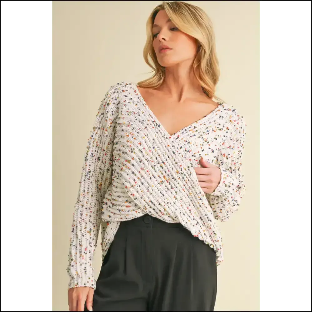 Confetti Reversible Twist Sweater: Needful Things Says "Twist !" 🤪