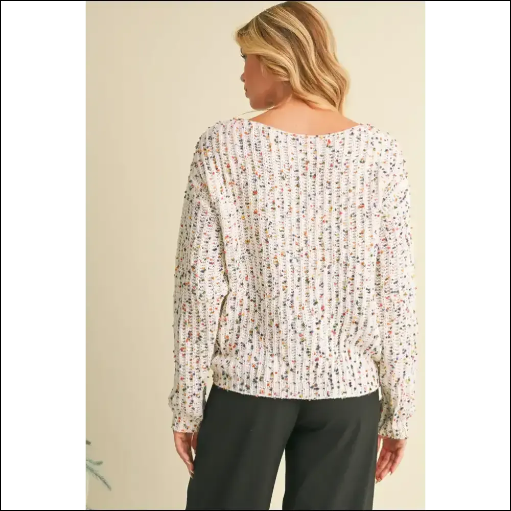 Confetti Reversible Twist Sweater: Needful Things Says "Twist !" 🤪
