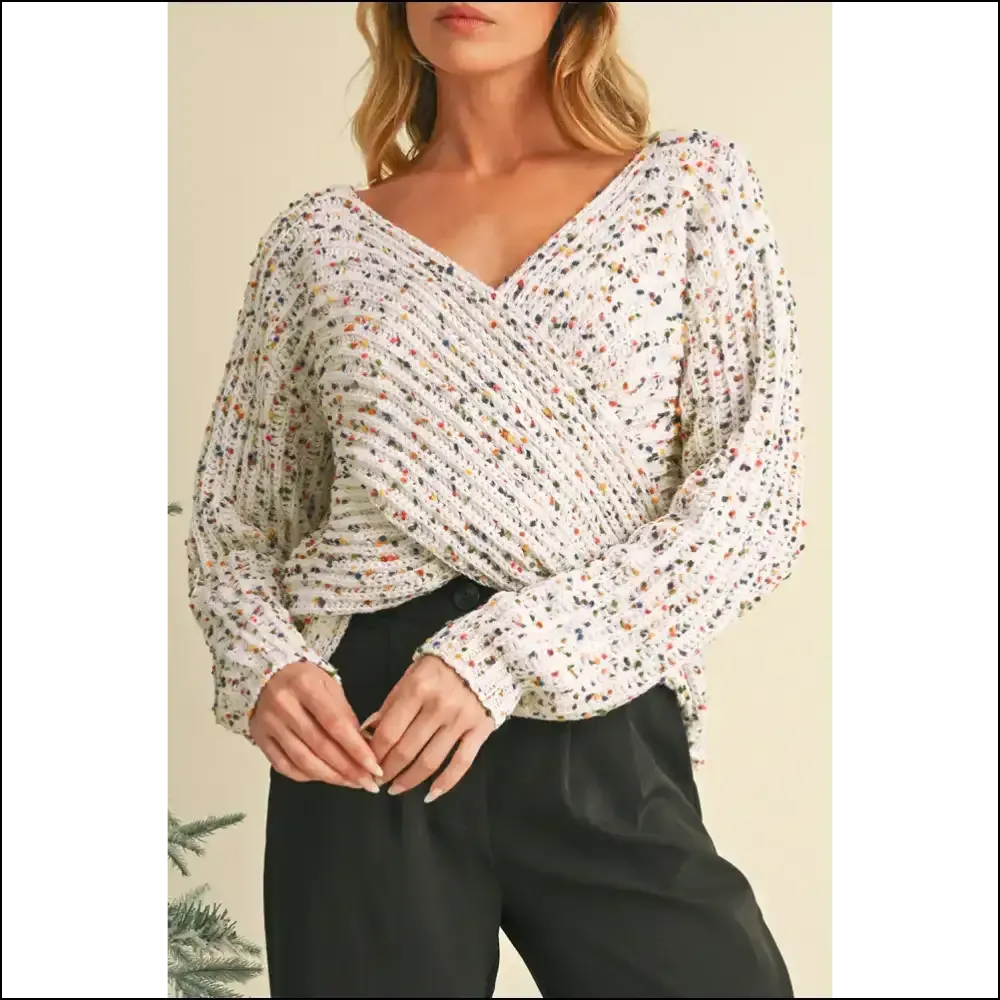 Confetti Reversible Twist Sweater: Needful Things Says "Twist !" 🤪