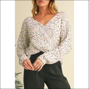 Confetti Reversible Twist Sweater: Needful Things Says "Twist !" 🤪