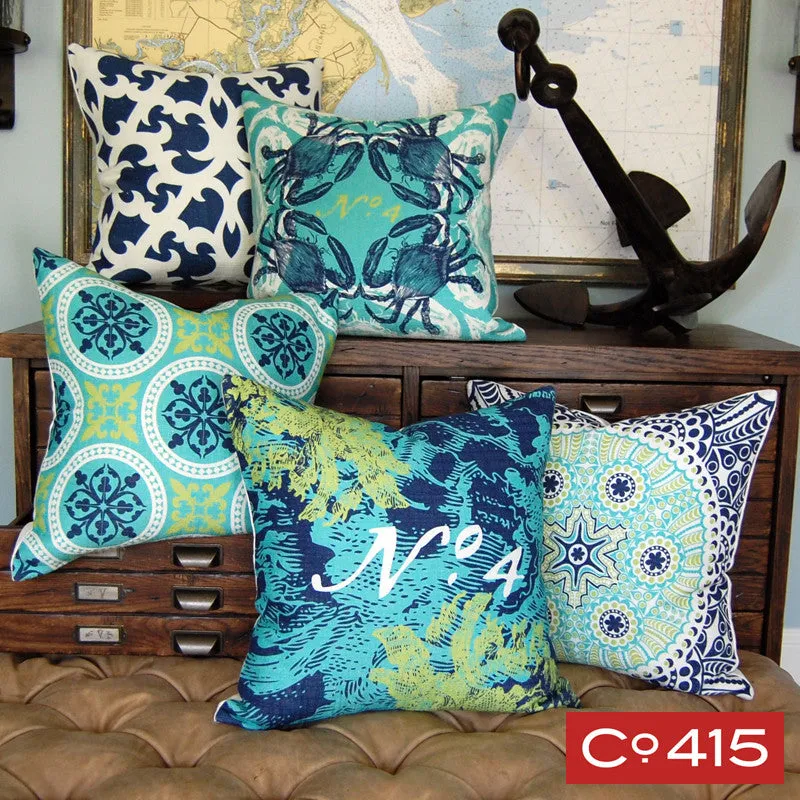 Crab Pillow - Ocean