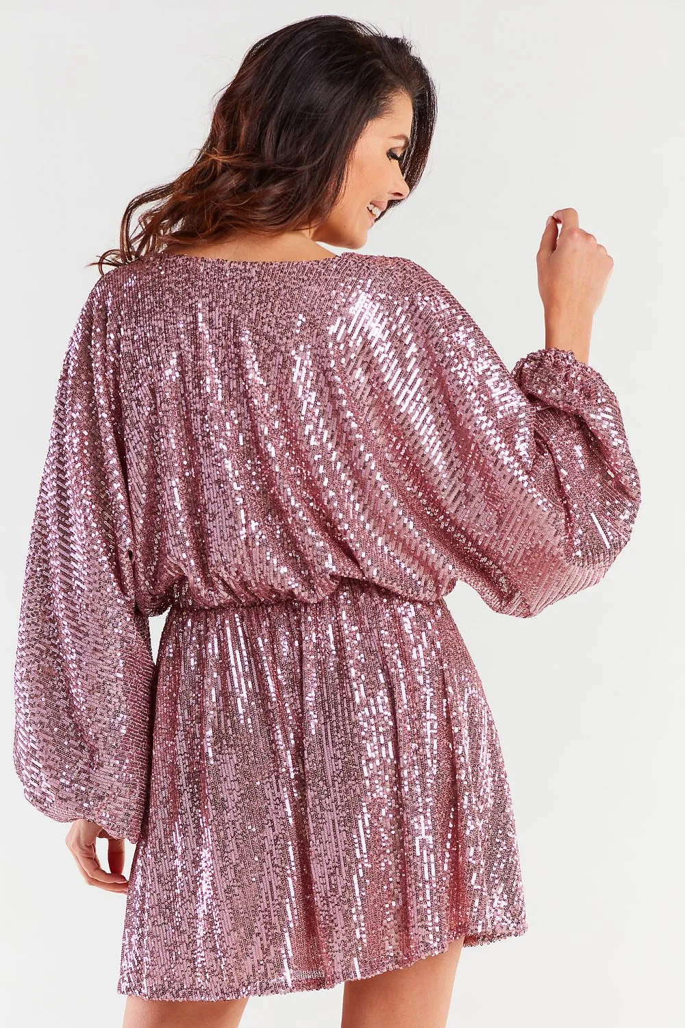 Crinkled Waist Luxe Loose Dress