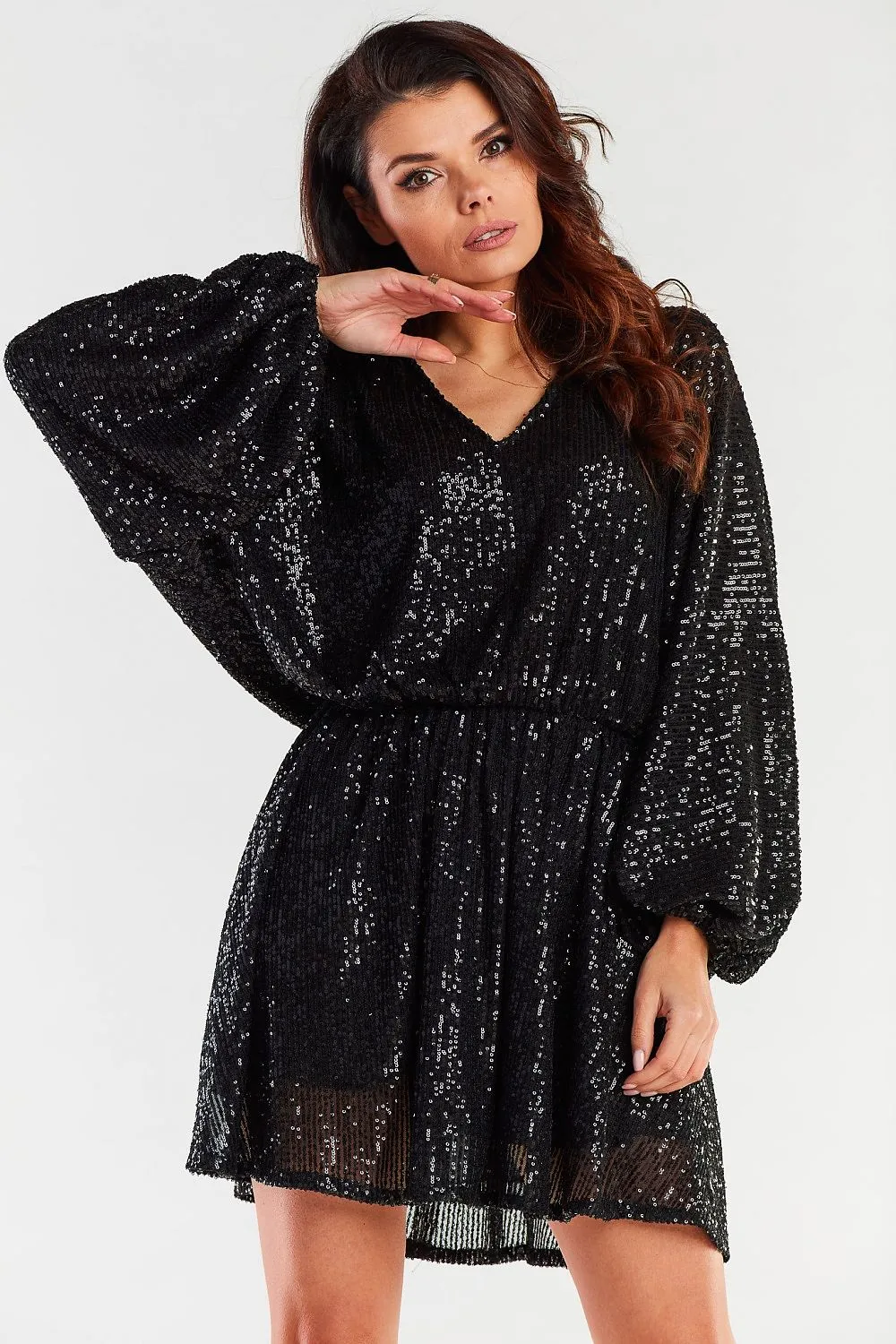 Crinkled Waist Luxe Loose Dress