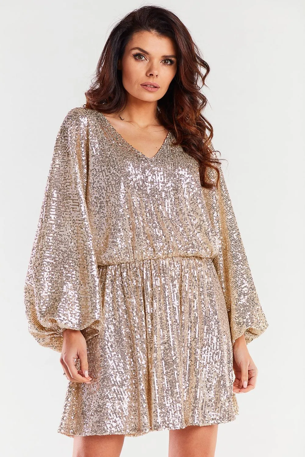 Crinkled Waist Luxe Loose Dress