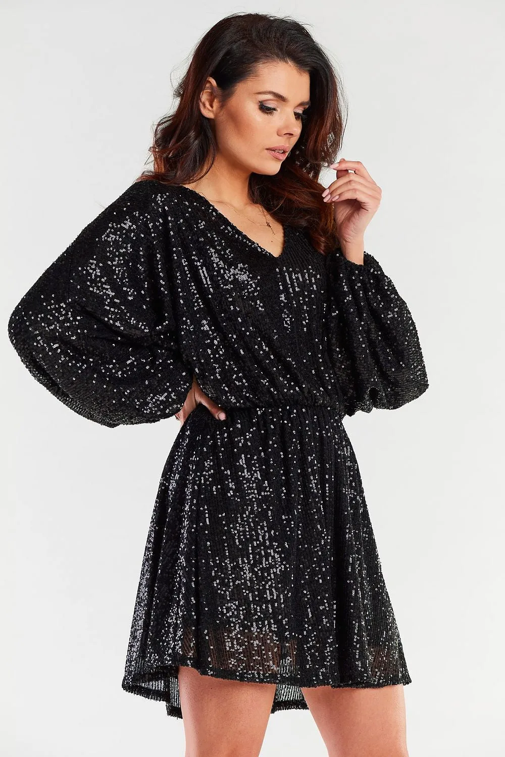 Crinkled Waist Luxe Loose Dress
