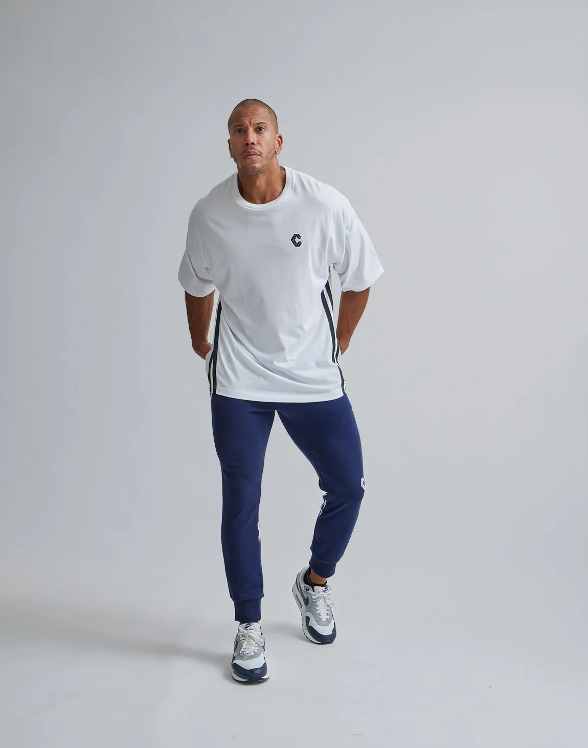 CRONOS 2LINE BACK LOGO OVERSIZE T-SHIRTS