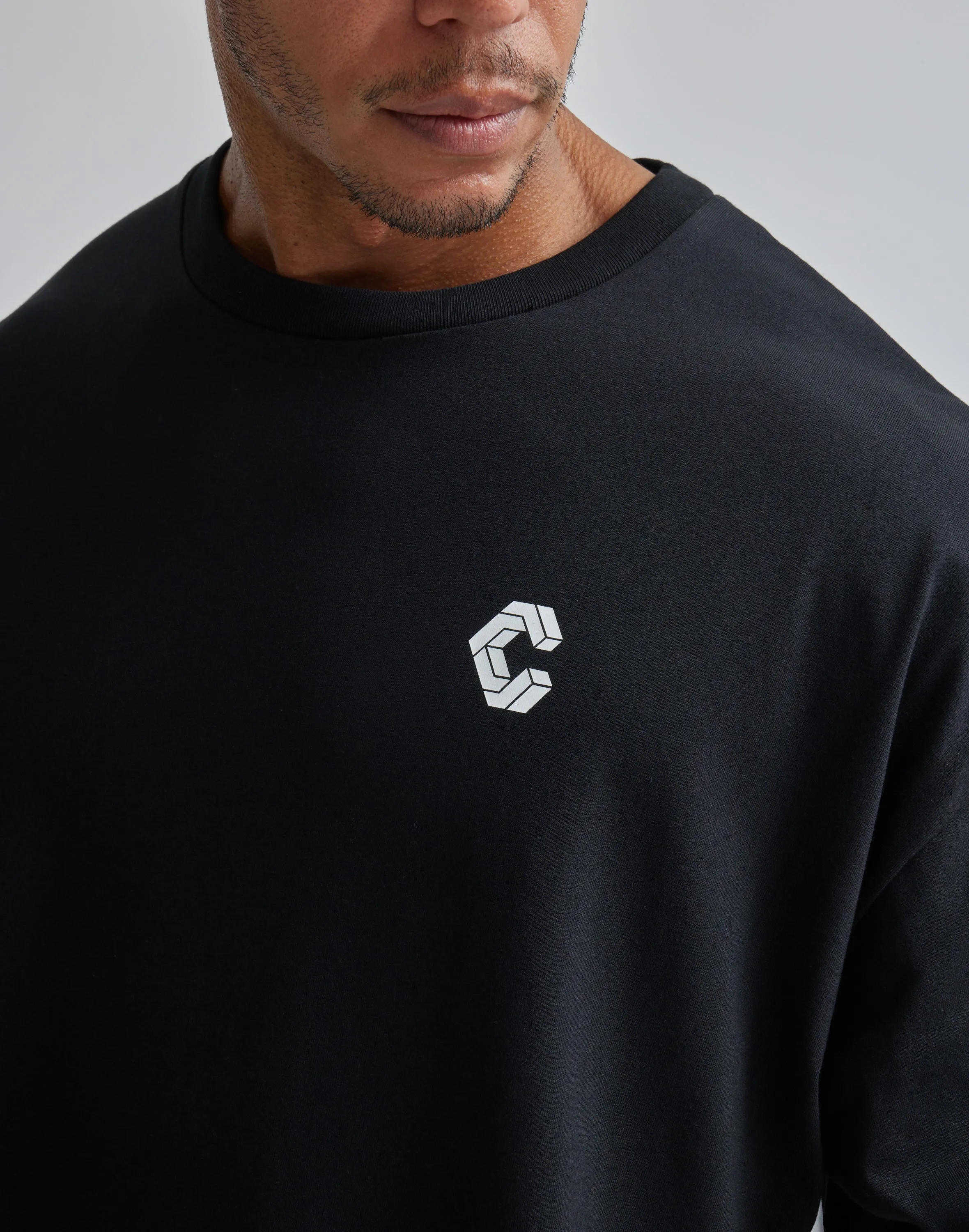 CRONOS 2LINE BACK LOGO OVERSIZE T-SHIRTS