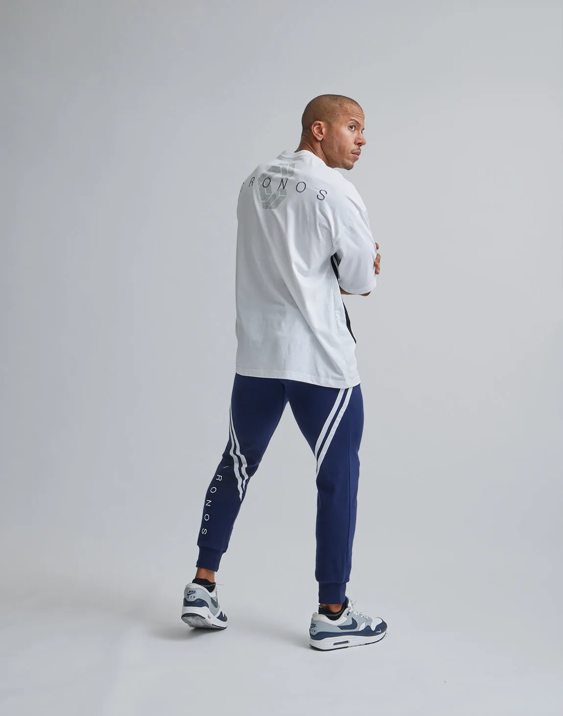 CRONOS 2LINE BACK LOGO OVERSIZE T-SHIRTS
