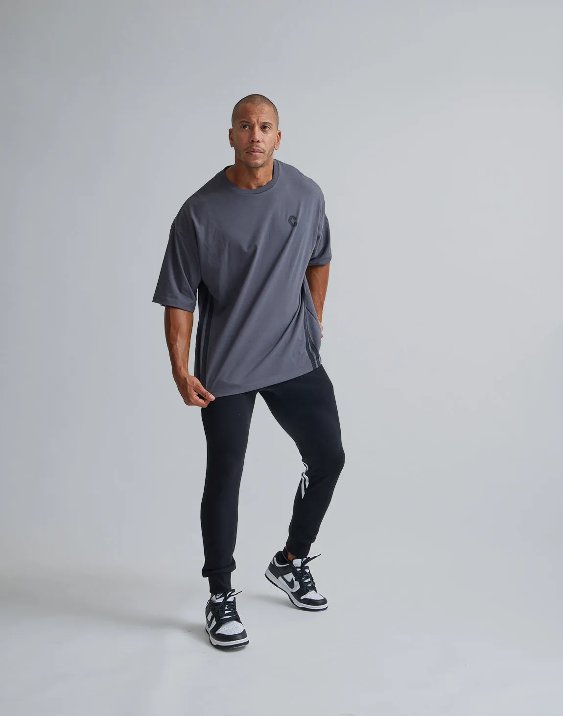CRONOS 2LINE BACK LOGO OVERSIZE T-SHIRTS