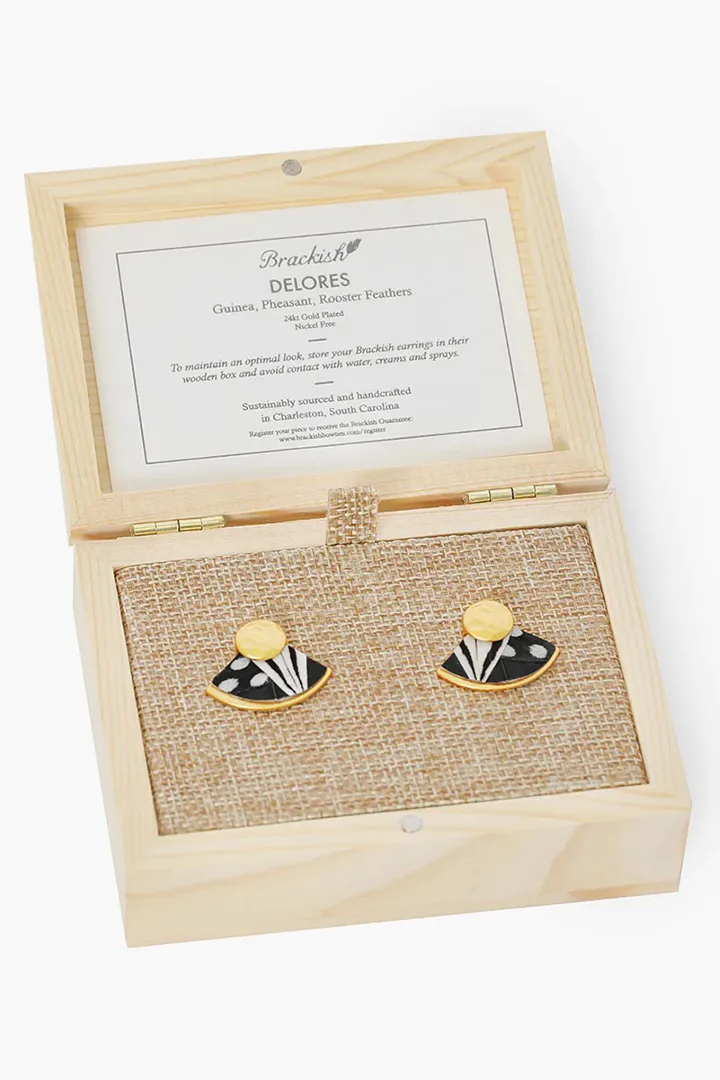 DELORES FEATHER EARRINGS