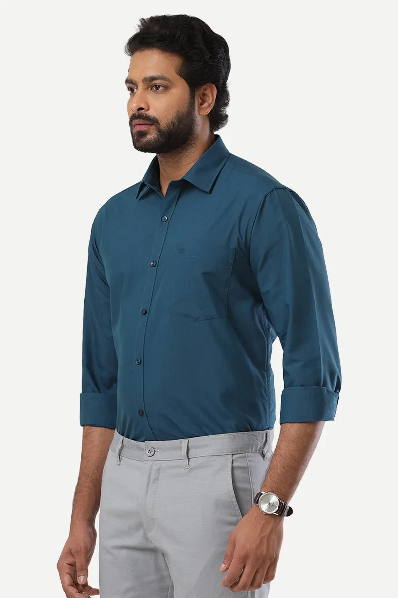 Denmark - Dark Blue Gray Formal Shirts for Men | Ariser
