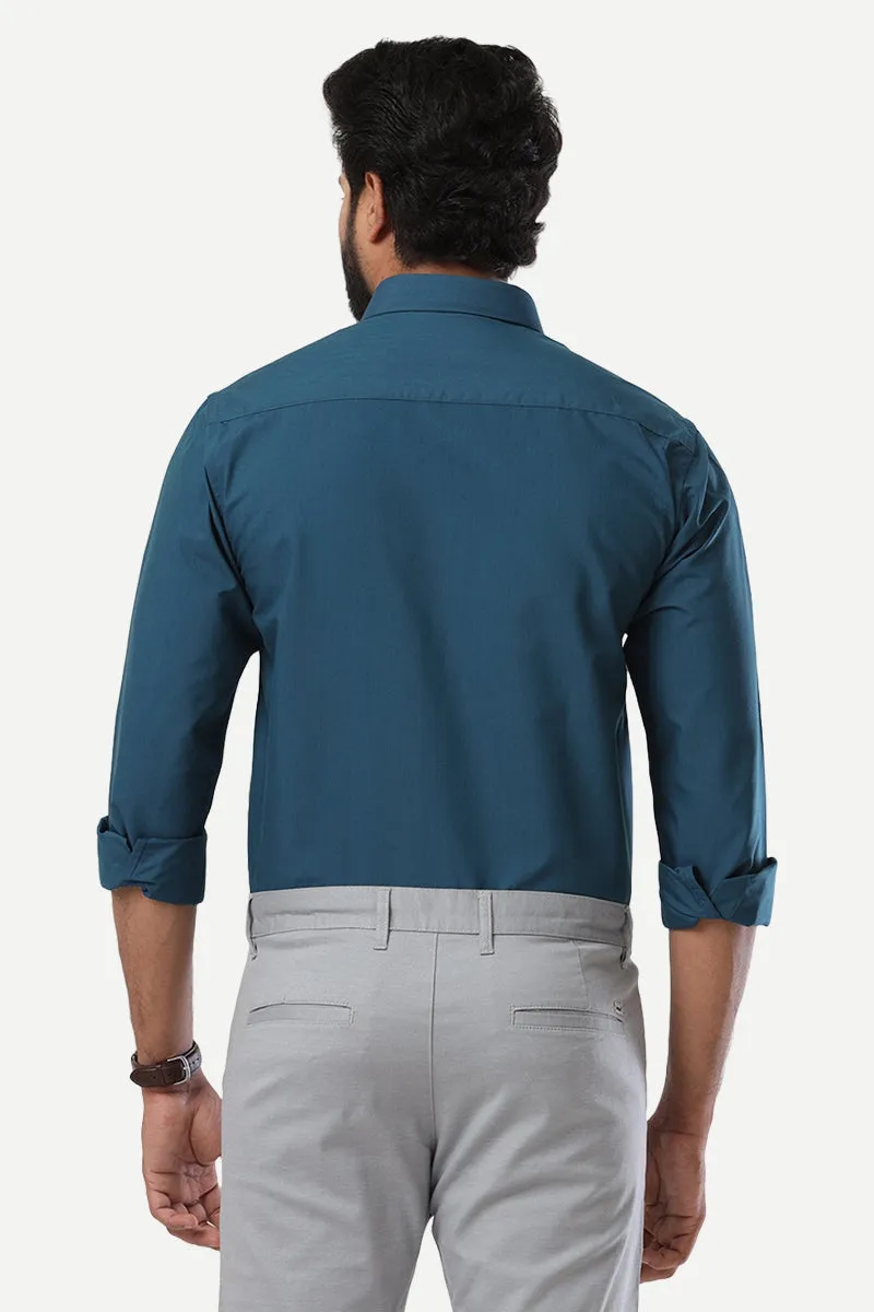 Denmark - Dark Blue Gray Formal Shirts for Men | Ariser
