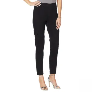 DG2 by Diane Gilman Women's Cropped Stretch Twill Cargo Jeggings