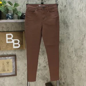 DG2 by Diane Gilman Women's Virtual Stretch Ultra Skinny Jeans Brown 2
