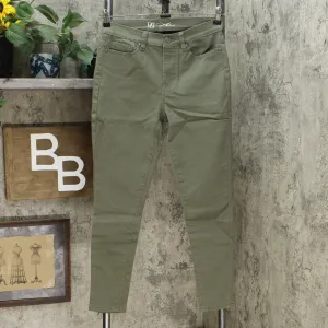 DG2 by Diane Gilman Women's Virtual Stretch Ultra Skinny Jeans Olive 4